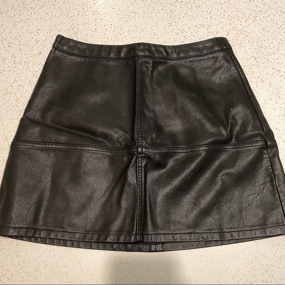 New look Black Leather Skirt